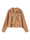 Twinset Cropped Jacket In 褐色