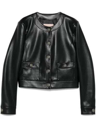 Twinset Cropped Jacket In Black