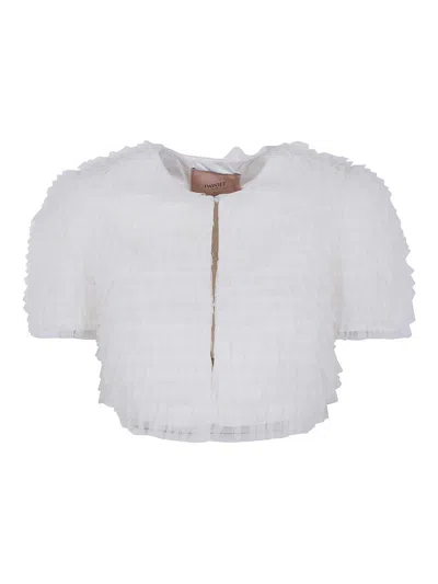 Twinset Cropped Jacket In White