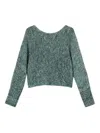 Twinset Speckled Boat-neck Sweater In Multi