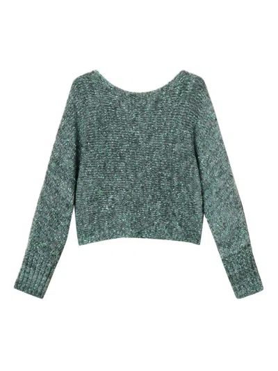 TWINSET CROPPED KNITTED SWEATER