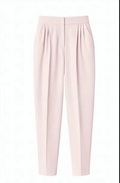 Twinset Cropped Soft Fit Pleated Trousers In Purple