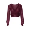 Twinset Twin-set Long Sleeve Sweater In Burgundy