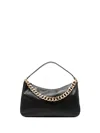 Twinset Twin-set Black Crossbody Bag With Chain Strap In Black