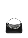Twinset Twin-set Black Crossbody Bag With Chain Strap In Black