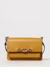Twinset Twin-set Mustard Yellow Shoulder Bag With Gold-tone Chain-link Closure In Yellow