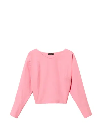 Twinset Crossover Blouse In Pink