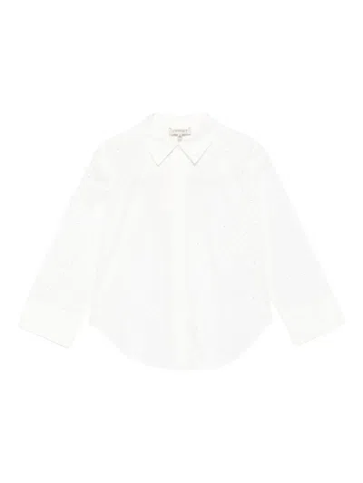 Twinset Crystal-embellished Collared Shirt In White