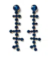 Twinset Crystal-embellished Drop Earrings In Blue