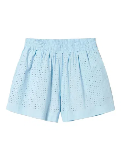 Twinset Crystal-embellishment Shorts In Blue