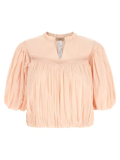 Twinset Curled Blouse In Multi