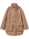 TWINSET CURLY-FINISH PARKA COAT