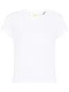 Twinset Logo-plaque Cotton T-shirt In White