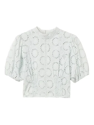 Twinset Twin-set Water Green Cotton Clothing Shirts In White