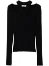 Twinset Cut-out Detailing Jumper In Black