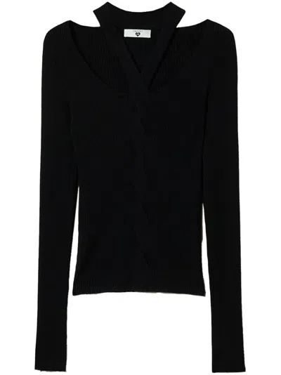 Twinset Cut-out Detailing Jumper In Black