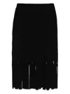 Twinset Cut-out Midi Skirt In Black
