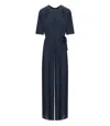 Twinset Twin-set Dark Blue Pleated Jumpsuit