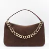 Twinset Chain Strap Shoulder Bag With Structured Shape In Brown
