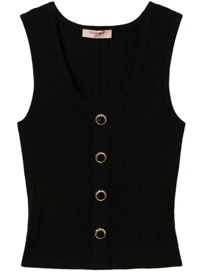 TWINSET DECORATIVE-BUTTONS KNITTED TOP