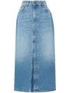 Twinset Denim Midi Skirt In Blue