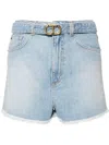 TWINSET DENIM SHORTS WITH BELT