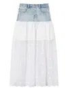 Twinset Denim Skirt In Blue