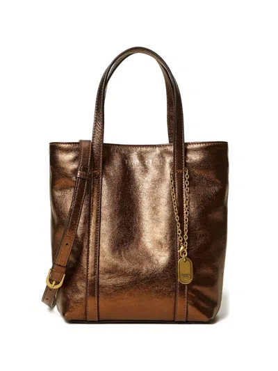 Twinset Detachable Chain-detail Tote Bag In Brown