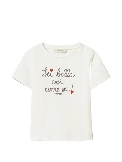 Twinset Detail-embroidery T-shirt In White