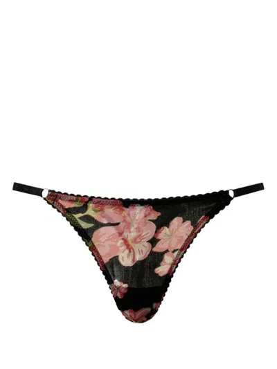 Twinset Dévoré Briefs In Black