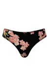 Shop Twinset Devoré Velvet Briefs In Black