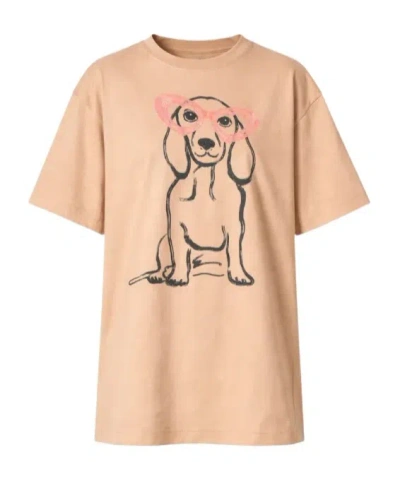Twinset Dog-print T-shirt In Brown