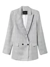 Twinset Double-breasted Blazer In Gray