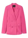 Twinset Double-breasted Blazer In Pink
