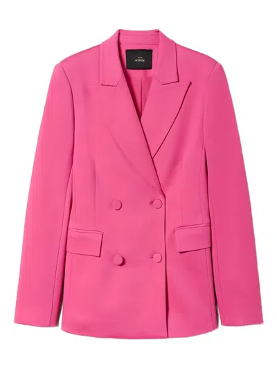 Twinset Double-breasted Blazer In Pink
