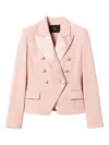 Twinset Double-breasted Blazer In Pink