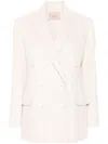 Twinset Double-breasted Blazer In Pink