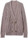 Twinset Double-breasted Cardigan In Neutrals