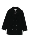Twinset Double-breasted Coat In Black