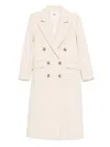 Twinset Double-breasted Coat In Animal Print