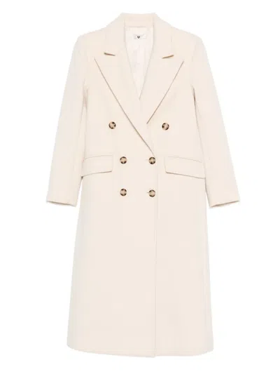 Twinset Double-breasted Coat In Animal Print