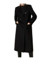 Twinset Double-breasted Coat In Black