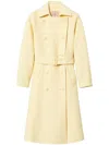 Twinset Double-breasted Coat In Yellow