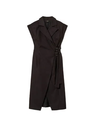 Twinset Double-breasted Dress In Black