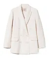 Twinset Double-breasted Blazer In White