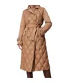 Twinset Double-breasted Quilted Puffer Jacket In Brown