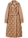 Twinset Double-breasted Quilted Puffer Jacket In Neutrals