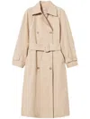 Twinset Double-breasted Trench Coat In 中性色