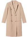 Twinset Double-breasted Trench Coat In Neutrals
