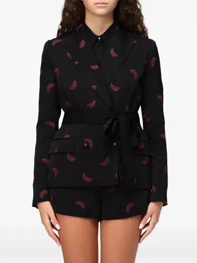 Twinset Double-layered Shirt In Black